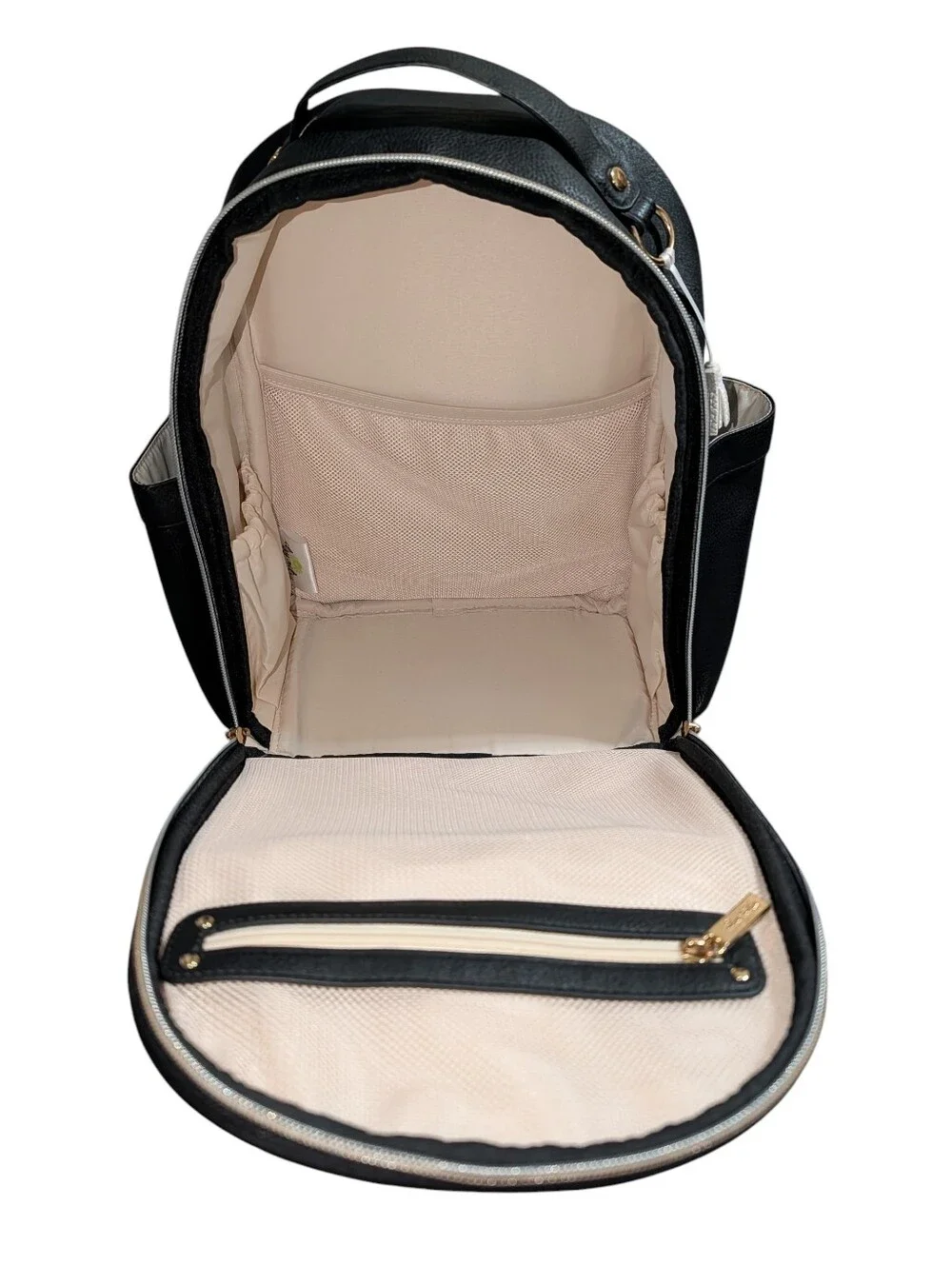 Itzy Ritzy Mini Diaper Bag Backpack Black And Gold Hardware